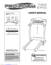 Pro-Form 760 EKG User Manual