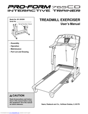ProForm 765cd Treadmill User Manual