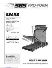ProForm 585 Treadmill User Manual