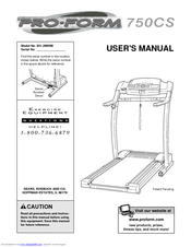 ProForm 750CS User Manual