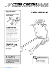 ProForm 9.0 Competitor Treadmill User Manual