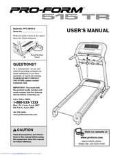 ProForm 515tr Treadmill User Manual