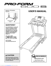 ProForm 600 S Treadmill User Manual