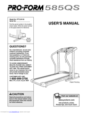 ProForm 585 Qs Treadmill User Manual