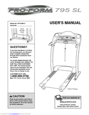 ProForm 795 SL User Manual