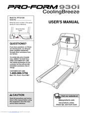 Pro-Form PFTL91330 User Manual