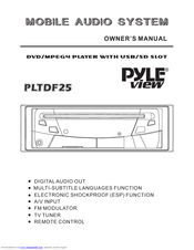 Pyle View PLTDF25 Owner's Manual
