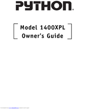 Python 1400XPL Owner's Manual