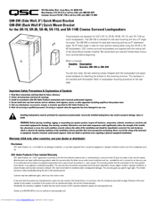 QSC SR-110 User Manual