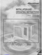 Quasar HQ2061QH Installation And Operating Instructions Manual