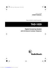 Radio Shack TAD-1029 Owner's Manual