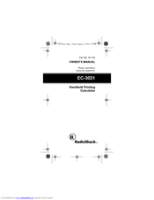 Radio Shack EC-3031 Owner's Manual