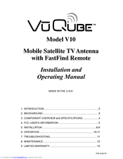 VuQube V10 Installation And Operating Manual