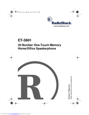 Radio Shack ET-3601 Owner's Manual