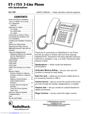 Radio Shack ET-1755 Owner's Manual