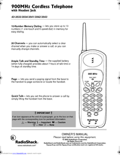 Radio Shack 43-3534 Owner's Manual