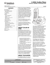 Radio Shack 43-3847 Owner's Manual