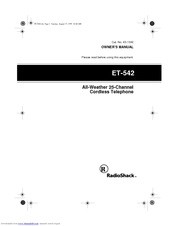 Radio Shack ET-542 Owner's Manual