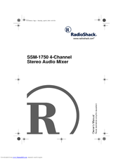 Radio Shack SSM-1750 Owner's Manual