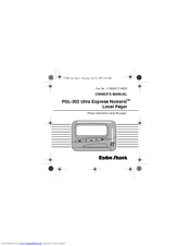Radio Shack PGL-302 ULTRA EXPRESS Numeric 17-8022 Owner's Manual