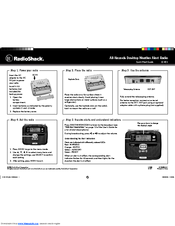 Radio Shack 12-521 Quick Start Manual