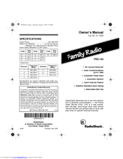 Radio Shack FRS-105 Owner's Manual