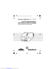 Radio Shack 22-1670 Owner's Manual