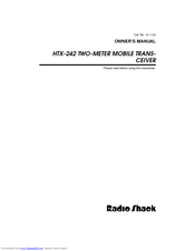 Radio Shack HTX-242 Owner's Manual