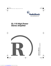 Radio Shack XL-110 Owner's Manual