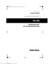 Radio Shack DX-395 Owner's Manual