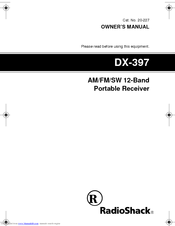 Radio Shack DX-397 Owner's Manual