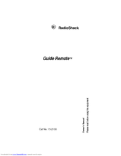 Radio Shack Guide Remote Owner's Manual