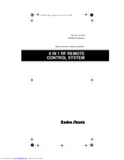 Radio Shack 6 IN 1 RF REMOTE CONTROL SYSTEM Owner's Manual
