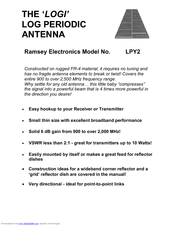 Ramsey Electronics LPY2 Assembly And Instruction Manual