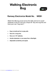 Ramsey Electronics Walking Electronic Bug WEB1 Assembly And Instruction Manual