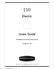 Rangemaster U102210-04 User Manual & Installation & Service Instructions