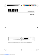 RCA RTB1100 User Manual