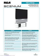 RCA Scenium HD61LPW162 Technical Specifications