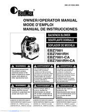 RedMax EBZ7001RH-CA Owner's/Operator's Manual