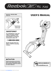 Reebok RL 725 elliptical exerciser RBCCEL79022 User Manual