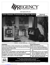 Regency C33-LP3 Owners & Installation Manual