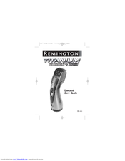 Remington Titanium VacuumTrim MB-400 Use And Care Manual