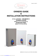 Rheem 5 Litre Owner's Manual And Installation Instructions
