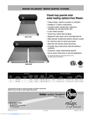 Rheem Solaraide RS80-42BP Specifications