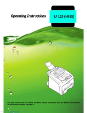 Ricoh LF 125 (H915) Operating Instructions Manual