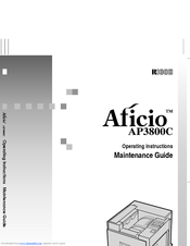 Ricoh Aficio AP3800C Maintenance Manual