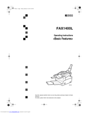 Ricoh FAX1400L Operating Instructions Manual