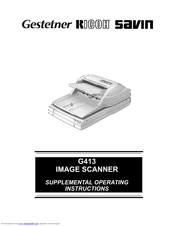 Ricoh G413 Supplemental Operating Instructions