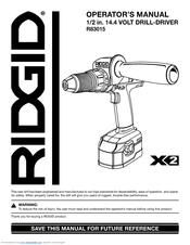 RIDGID R83015 Operator's Manual