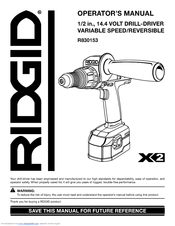 RIDGID R830153 Operator's Manual